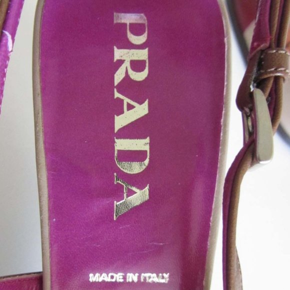 new PRADA patchwork design slingback pumps 38 8 US - Picture 8 of 8